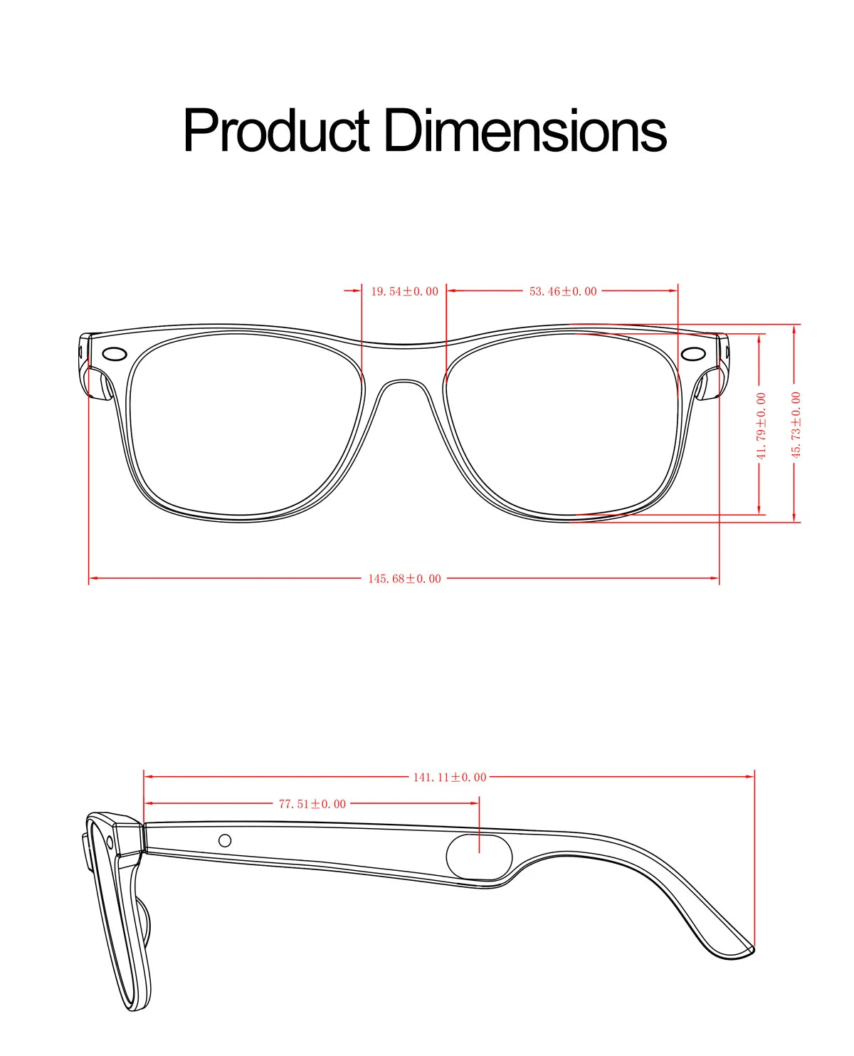 Smart Glasses Camera Remote Shoot Bluetooth Call Music Stereo Mic Men Touch Sunglasses AI Voice Assistant For Android IOS Phone