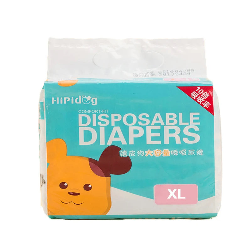 10PCS/pack Super Absorption Physiological Pants Dog Diapers for Dogs Pet Female Dog Cat Disposable Leakproof Nappies Puppy