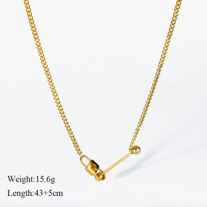EILIECK 316L Stainless Steel Moon Pearl Zircon Puppy Pendant Necklace For Women Girl New Fashion Neck Chain Jewelry Gift Bijoux