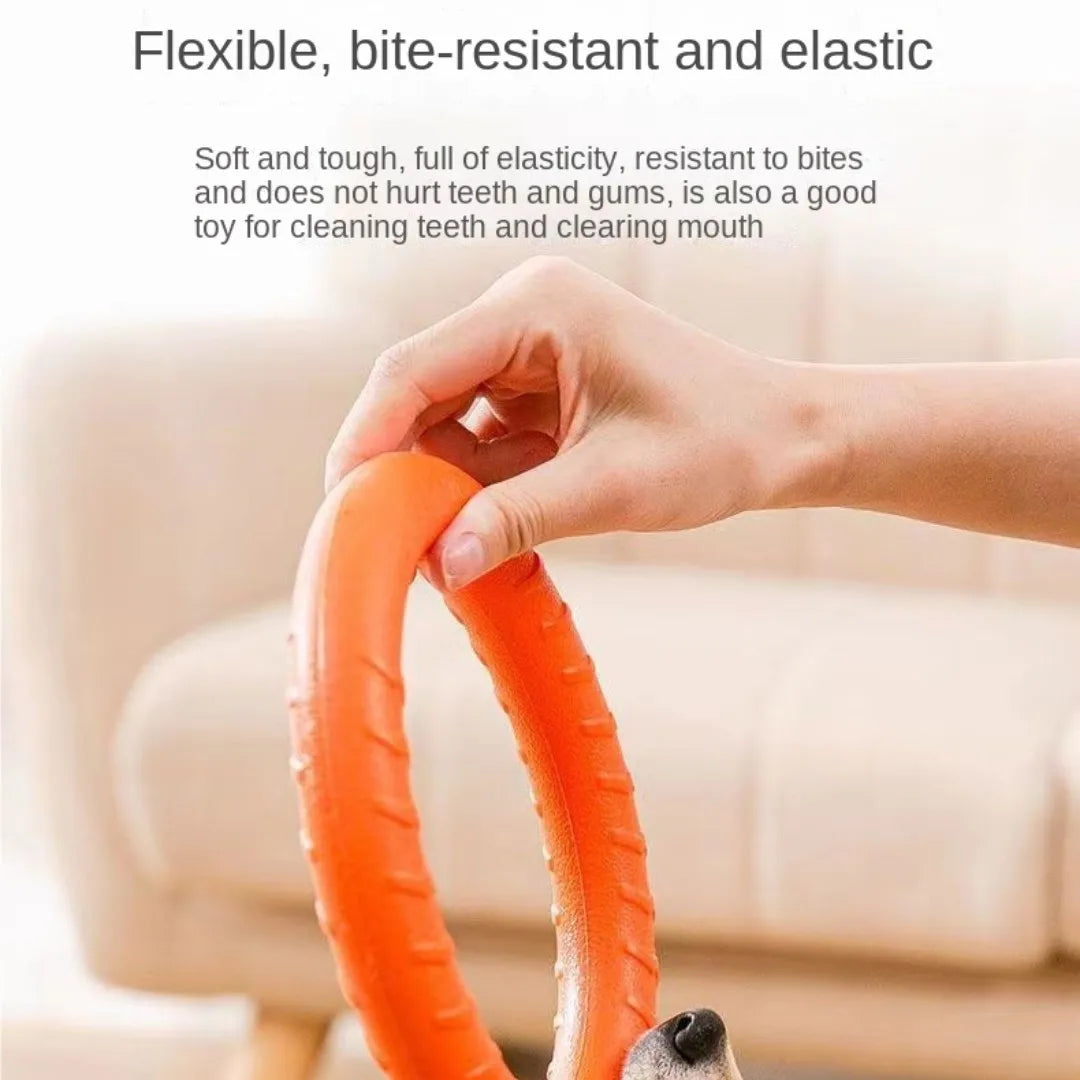 Dog Ring Toys Indestructible Chewing Flying Floating Training Tools Fetch for Small Medium Large Dogs Throwing Catching Flying