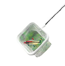 水族箱方形漁網帶吸盤可伸縮長柄漁具用於捕魚蝦缸清潔配件