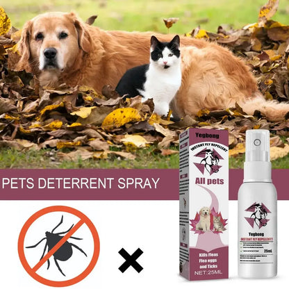 Pet Skin Spray Fleas Tick and Mosquitoes Spray for Dogs Cats and Home Fleas Eliminator Control Prevention Protect Dog Perfume