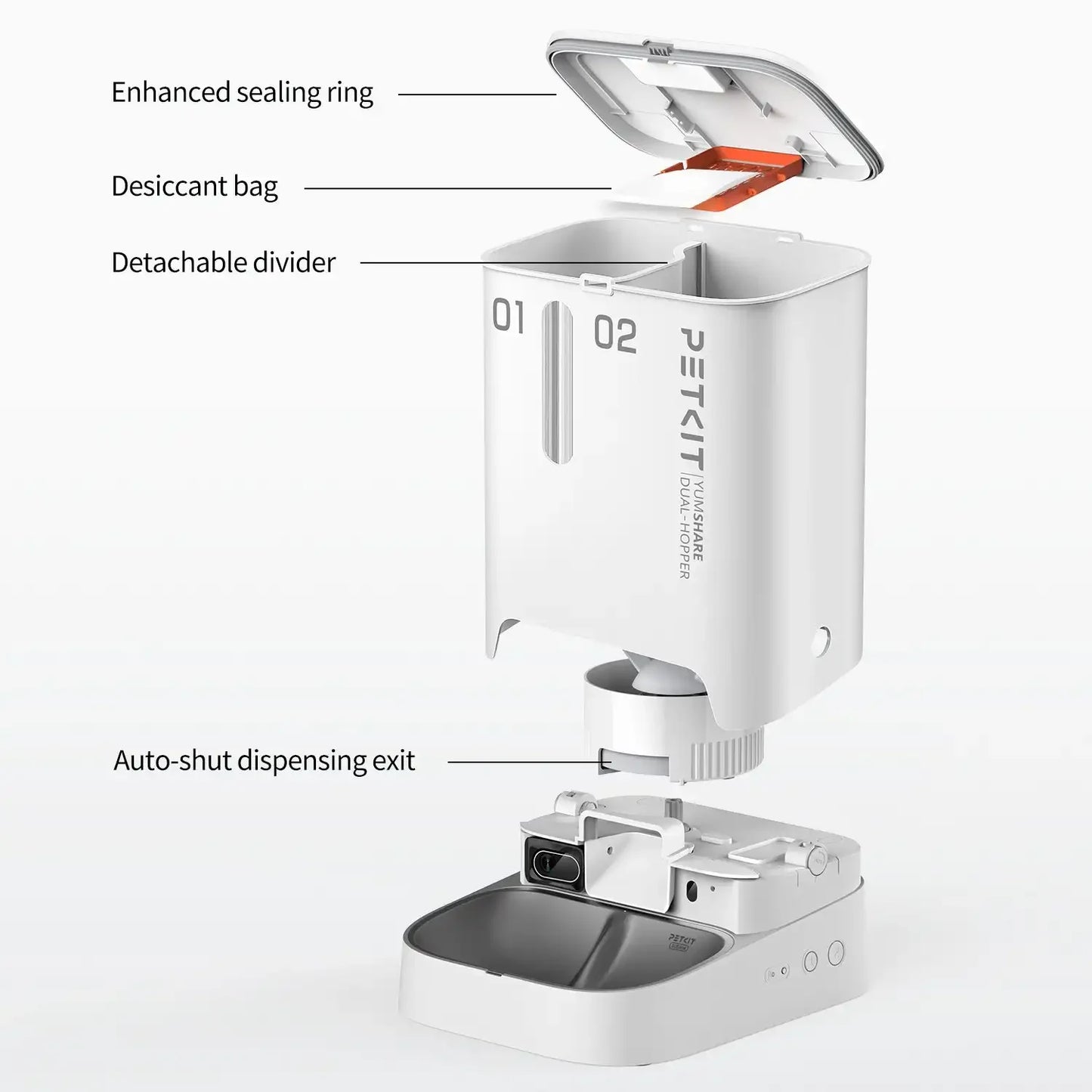PETKIT  AI Smart Pet Feeder with HD Infrared Night Vision Camera Remote Interaction