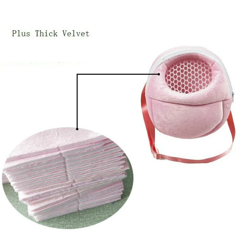 NEW Small Pet Carrier Rabbit Cage Hamster Chinchilla Travel Warm Bags Guinea Pig Carry Pouch Bag Breathable Pet Cage Rat Leash