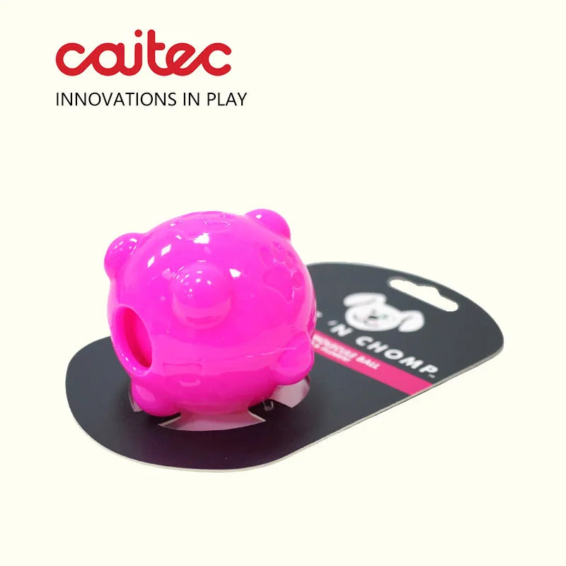 CAITEC Dog Toys Squeaking Ball Floatable Springy Squeaky Bite Resistant Double layer Soft Great for Tossing and Chasing
