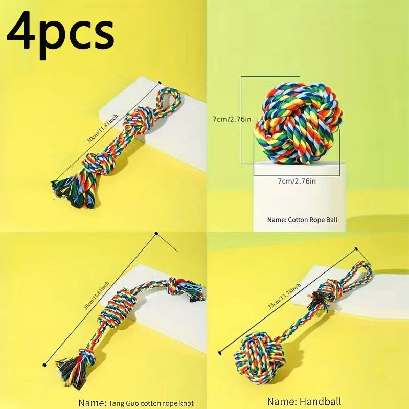 Wint Dog Cotton Rope For Relieving Boredom Grinding Toys Iarge And Medium-Sized Puppy Toys Dog nteractive Anti Bite Tug of War
