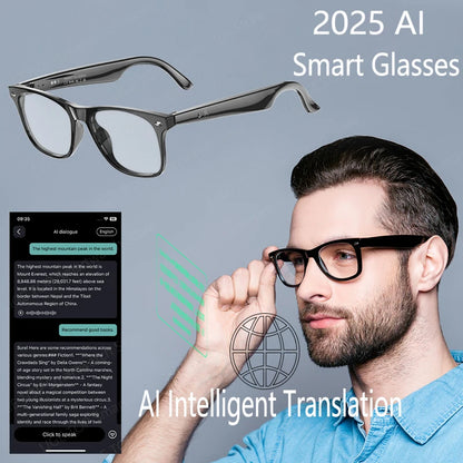 Smart Glasses Camera Remote Shoot Bluetooth Call Music Stereo Mic Men Touch Sunglasses AI Voice Assistant For Android IOS Phone