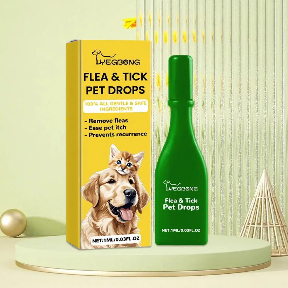 1pcs Dogs And Cats Anti Flea Drops Lice Remove Relieve Skin Itching External Insect Repellent Supplies Pet Tick Treatment Drops