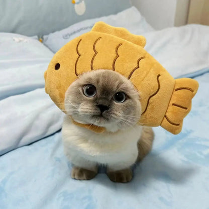 面白いペットヘッドバンド ぬいぐるみ 毛糸 猫 犬 キャップ パンダ 豚 ペット 暖かい ペット帽子 ひよこ コスプレ用品 ヘッドドレス コスチューム