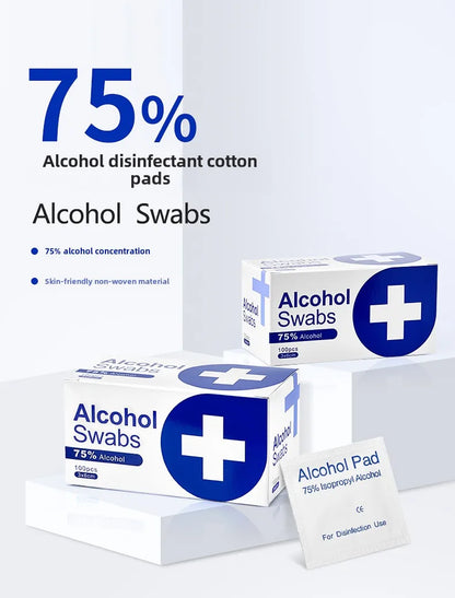 Disposable Alcohol Cotton Pads for Phone Screen Cleaning Wound Disinfection Sanitizing Wipes Portable Convenient Care