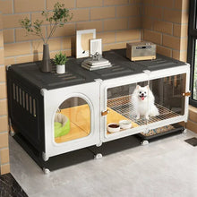 Pet dog cage Small dog with toilet Separation kennel Luxury villa Household indoor one room, one living room and one bathroom