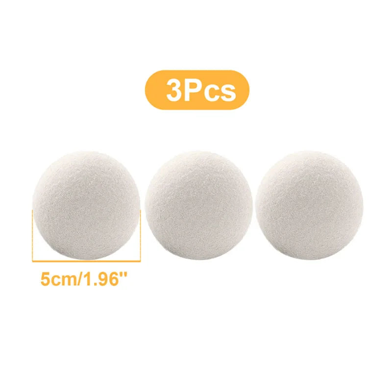 Wool Dryer Balls Reusable  Natural Fabric Softener Laundry Washing Machine Accessories Home Washing 4/5/6cm Fleece Dryer Balls