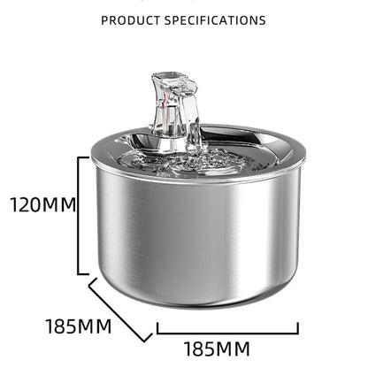 Intelligent Stainless Steel Cat Water Fountain Automatic Drinker For Cats Feeder Pet Water Dispenser Drinking Fountain For Cats