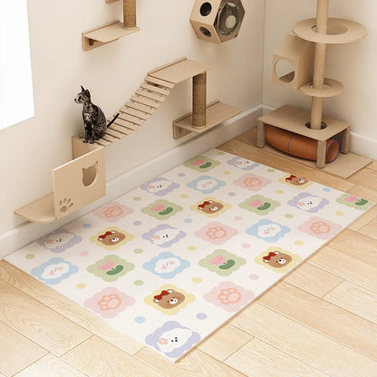 ペット用ゴミ箱 PVC防水・尿パッド付き犬用フェンス 犬小屋 滑り止めプラスチックカーペット 掃除不要