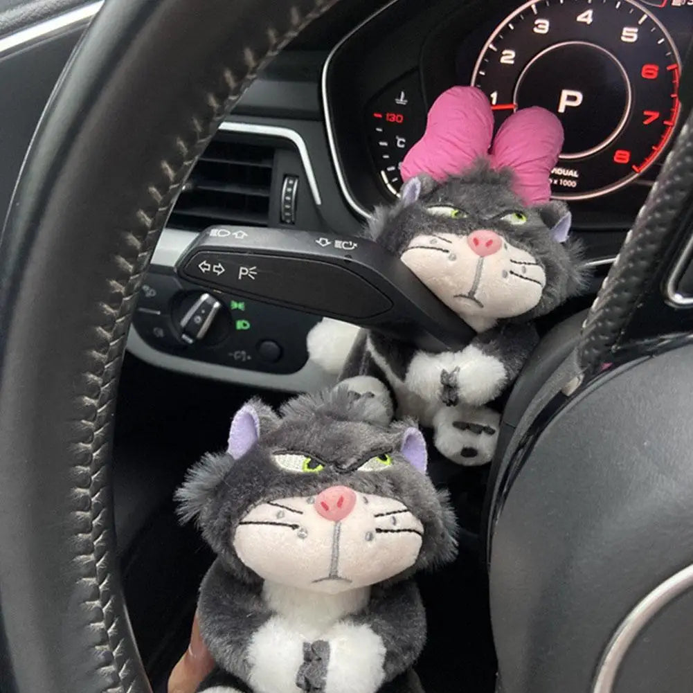 Cute Cat Plush Doll Creative Gift Car Windshield Wiper Decorations Home Decoration Accessories Home Desk Ornament