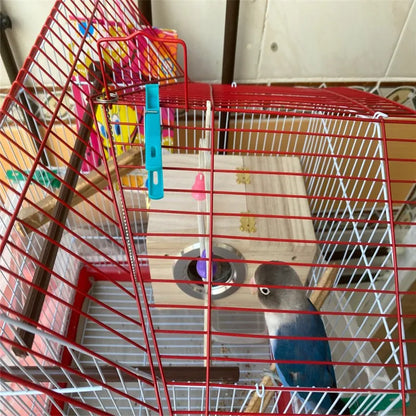 木製バードハウス 巣 鳥飼育箱 鳥 オウム飼育 装飾ケージ ペットアクセサリー 家庭用バルコニー装飾
