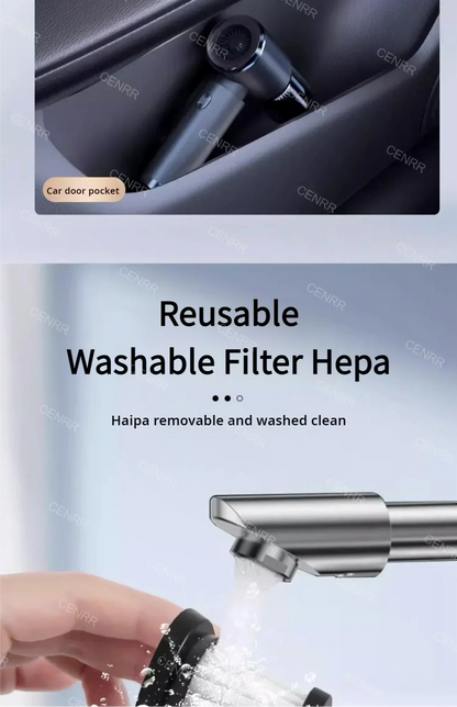 CENRR 210000PA Mini Car Vacuum Cleaner Wireless Powerful Vacuum Car Cleaner Handheld Portable Vacuum Cleaner Cleaning Machine