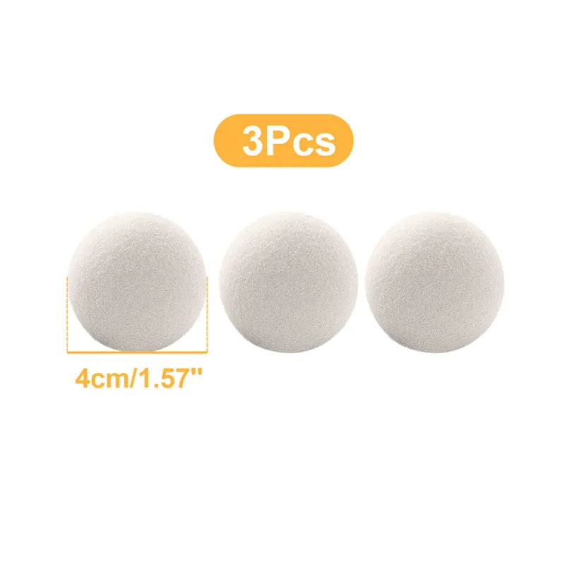 Wool Dryer Balls Reusable  Natural Fabric Softener Laundry Washing Machine Accessories Home Washing 4/5/6cm Fleece Dryer Balls