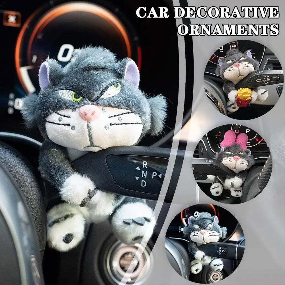 Cute Cat Plush Doll Creative Gift Car Windshield Wiper Decorations Home Decoration Accessories Home Desk Ornament