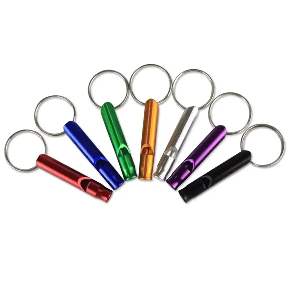 Hiking Keychain Whistle Outdoor Training 45*8mm Aluminum Alloy Distress Helper Mini For Birds For Training Pets