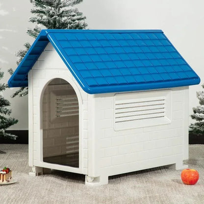 Luxury Plastic Outdoor Dog House for Small to Medium Pets