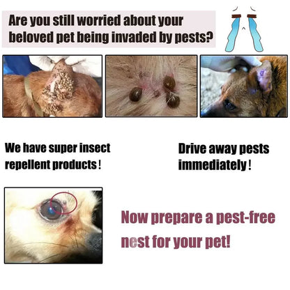 Pet Skin Spray Fleas Tick and Mosquitoes Spray for Dogs Cats and Home Fleas Eliminator Control Prevention Protect Dog Perfume