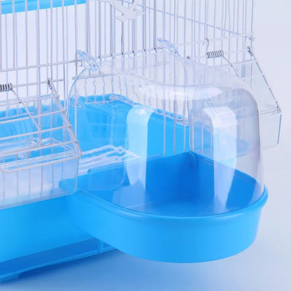 New Hanging Bird Bath Cube Parrots Bathtub Shower Box Cage Accessory for Little Canary Budgerigar Cockatiel Lovebird