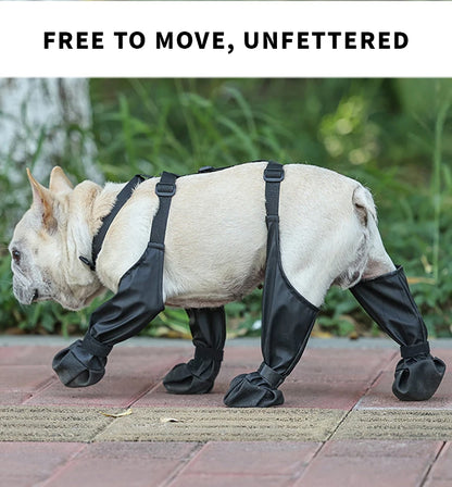 Dog Shoes Waterproof Ajustable Shoes For Dogs Non-Slip Dog Boots Outdoor Protector Accessories For Small Medium French Bulldog