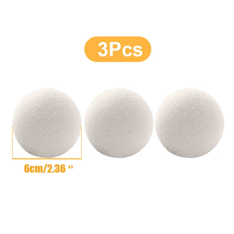 Wool Dryer Balls Reusable  Natural Fabric Softener Laundry Washing Machine Accessories Home Washing 4/5/6cm Fleece Dryer Balls