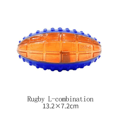 Interactive Dog Ball Pet Toys G-Ball Series Squeaky 2.5' Bouncy Assorted Colors for Small/Medium Dogs