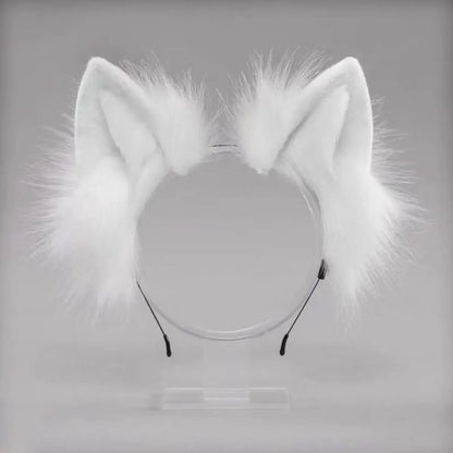 Cute Cat Ears Headband Plush Animal Hair Band Halloween Party Hair Hoops Womens Anime Cosplay Headwear Fancy Props Hair Ornament