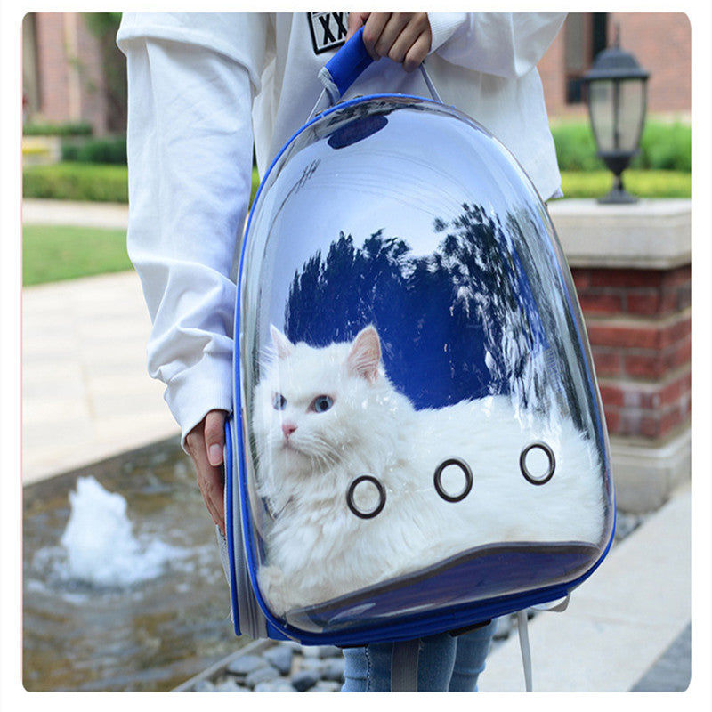 1Pcs Cat Bag Breathable Portable Pet Carrier Bag Outdoor Travel Backpack for Cat and Dog Transparent Pet Backpack Space Capsule