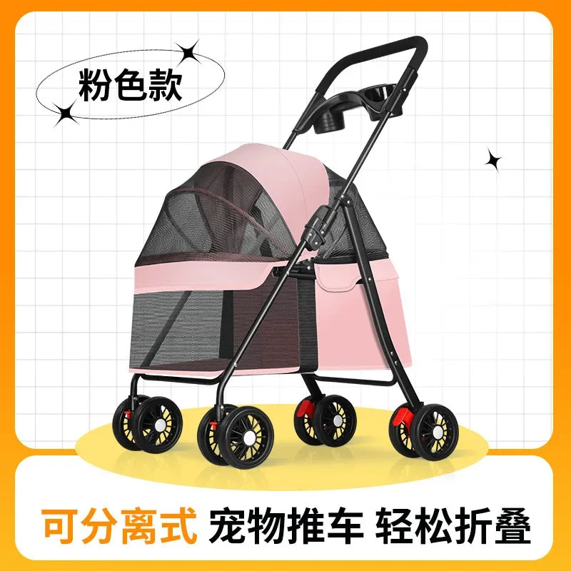 Pet Cart Dog Cat Large Dog Small Dog Out Pet Cart Outdoor Travel Lightweight Foldable