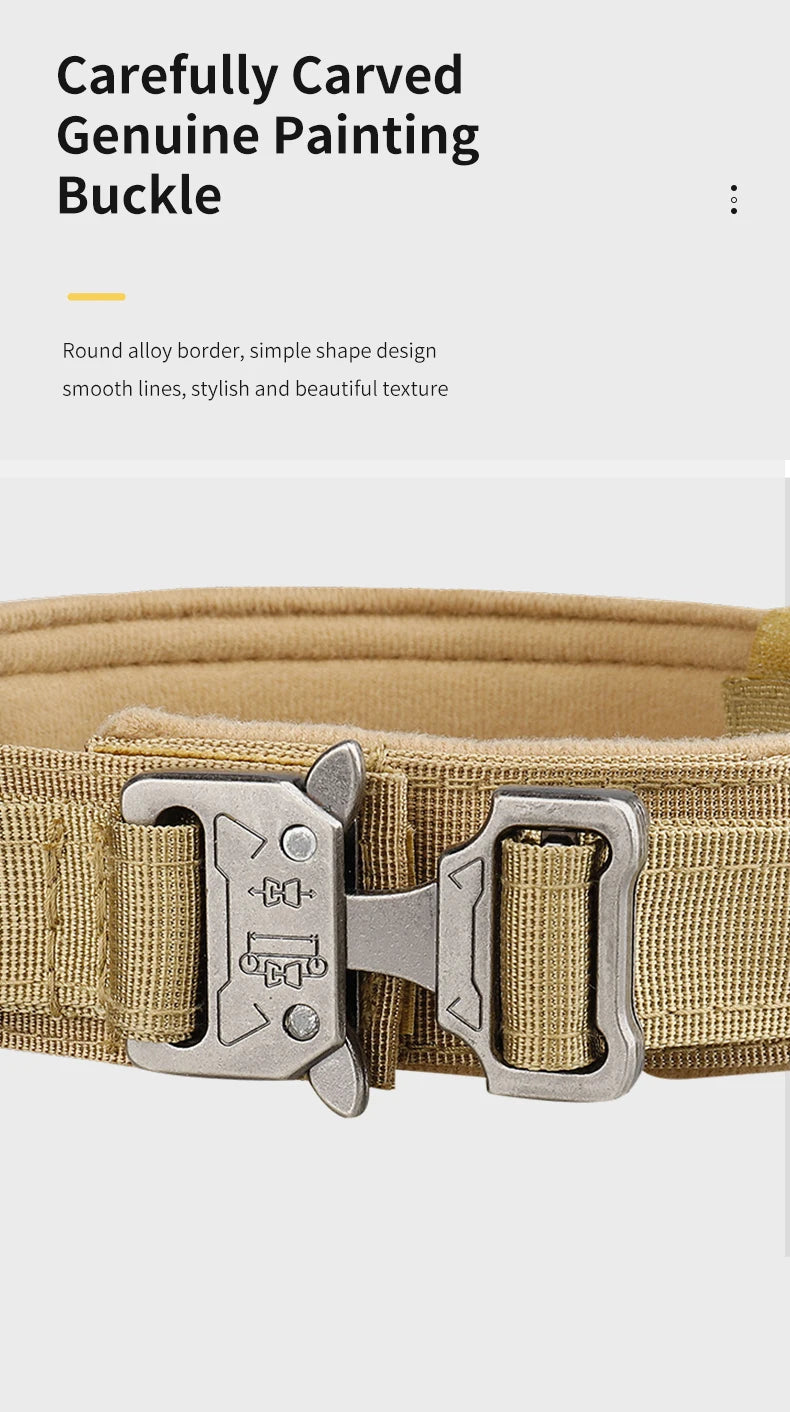 Tactical Dog Collar For Medium And Large Dogs: Suitable For All Breeds, Adjustable And Durable