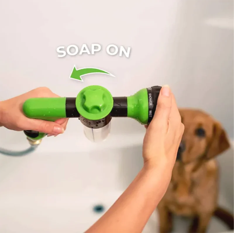 High-pressure Sprayer Nozzle Hose dog shower Gun 3 Mode Adjustable Pet Wash Cleaning bath Water Foam Soap Sprayer dog clean tool