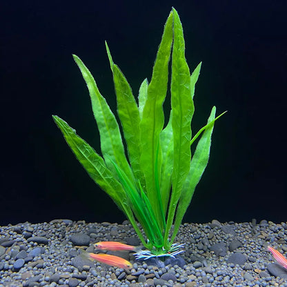 7.08 吋魚缸仿真植物水族箱人造裝飾植物擺飾水草魚缸塑膠裝飾 18 厘米