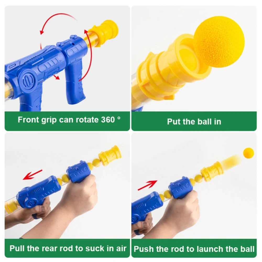 Interactive Cat Toy Ball Dog Aerodynamic Shooter Cats Game EVA Soft Bomb Launcher Kitten Toys Launch Training Children Pet Gift