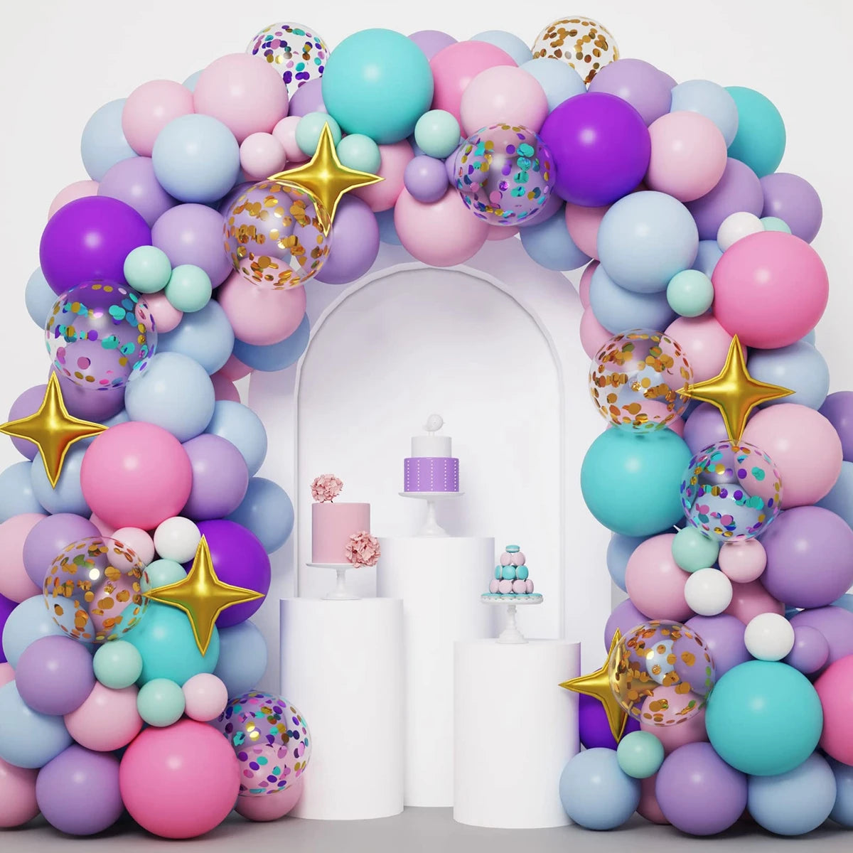 Rainbow Unicorn Balloons Garland Arch Kit Unicorn Birthday Party Decor Kids Wedding Birthday Supplies Baby Shower Latex Balloons