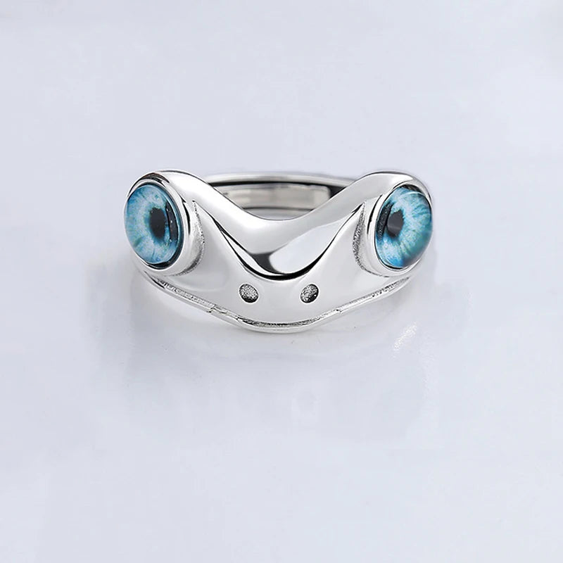 Charm Blue Eyes Cat Rings for Women Girls Cute Animal Trendy Men Jewelry Gifts