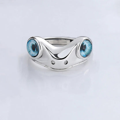 Charm Blue Eyes Cat Rings for Women Girls Cute Animal Trendy Men Jewelry Gifts