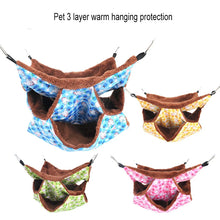 Solid Color Winter Pet Hammock Double Layer Thick Plush Hamster Hammock Chinchilla Guinea Pig Ferret Sleeping Bag Hamster Cage