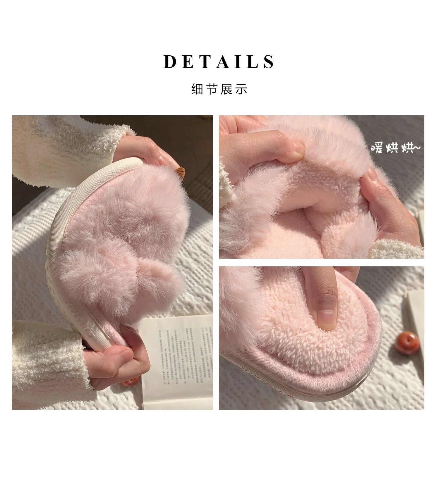 Cute Warm Cat Paw Cotton Slippers For Women's 2022 Winter Home Plush Anti-skid Slipper Funny Household Shoes