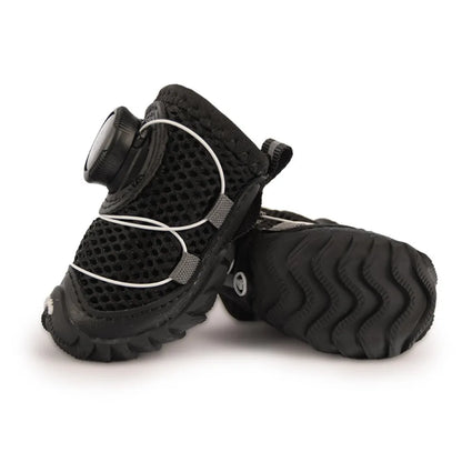 4pcs/set Protecting Breathable Dog Mesh Shoes Adjustable Anti-slip Pet Boots Thin Soft Sole Dog Sneakers Summer Season