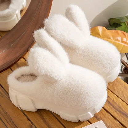 Cuddly Hug Cat Slippers Women Men Winter Home Slides Kawaii Floor Shoes Furry Slippers Girl White Mules Funny Cute Gift Slippers