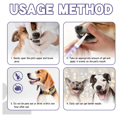 Pet Oral Gel for Dogs & Cats – Fresh Breath & Tartar Control