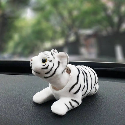 Creative Bobble Head Dog Figure Ornament Statue Cute Shaking Head Dog Car Ornament for Car Dashboard Tabletop Decoration Bobbing