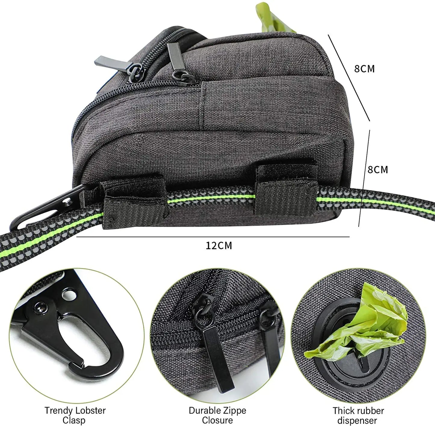 Portable Dog Treat Pouch & Poop Bag Dispenser for Training