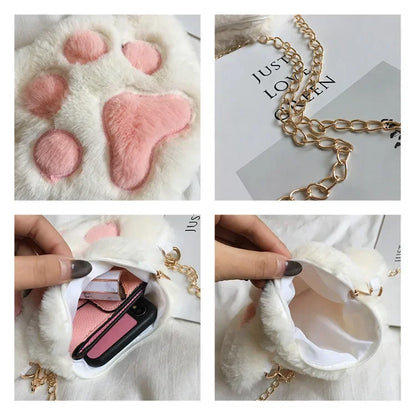 Japanese Style Kawaii Bag Women Cartoon Plush Shoulder Bag for Women 2022 New Crossbody Bag Small Phone&Purse Bag Bolsa Feminina