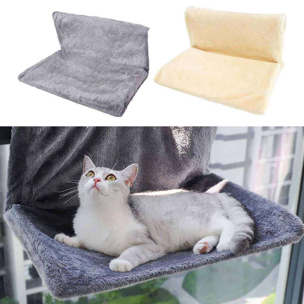 Cat Pet Animal Hanging Radiator Bed Warm Plush Basket Cradle Hammock Metal Iron Frame Cat Radiator Bed Gray