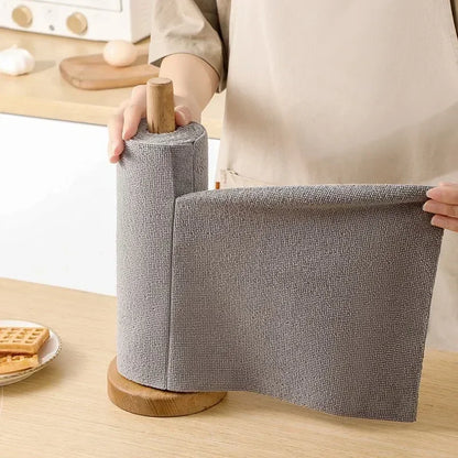 20個/ロール 再利用可能クリーニングワイプ 家庭用キッチンクロス マイクロファイバータオルロール ディッシュラグ ウォッシュペーパータオル交換用